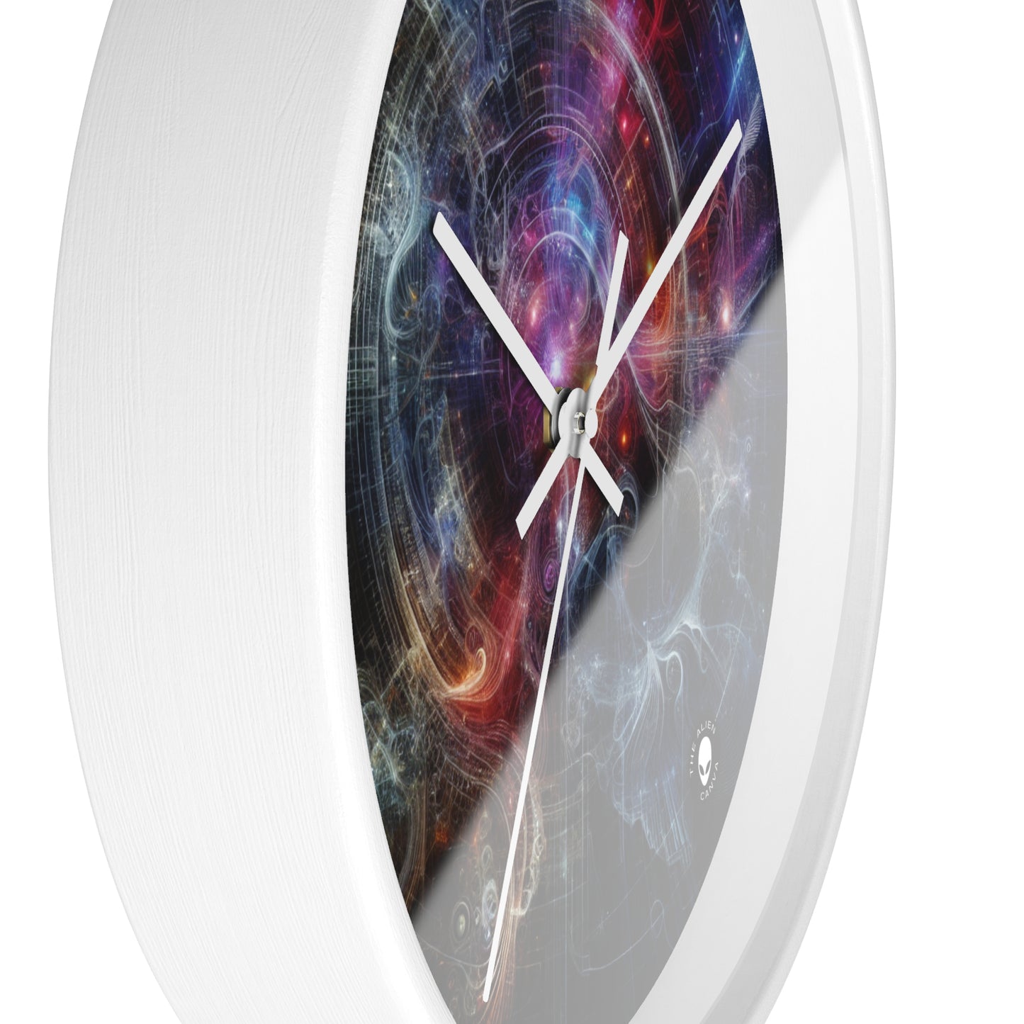 "Nature's Neon Metropolis: A Surreal Fusion of Technology and Greenery" - The Alien Wall Clock Digital Art