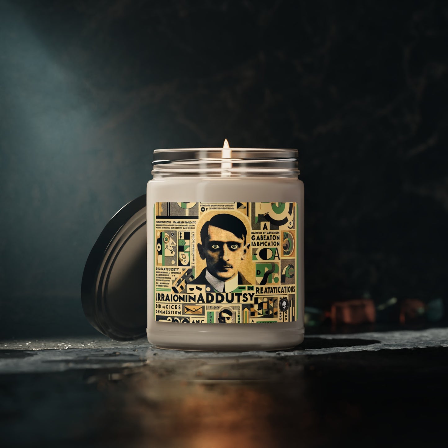 "Cacophony of Mundane Madness: A Dadaist Collage" - The Alien Scented Soy Candle 9oz Dadaism