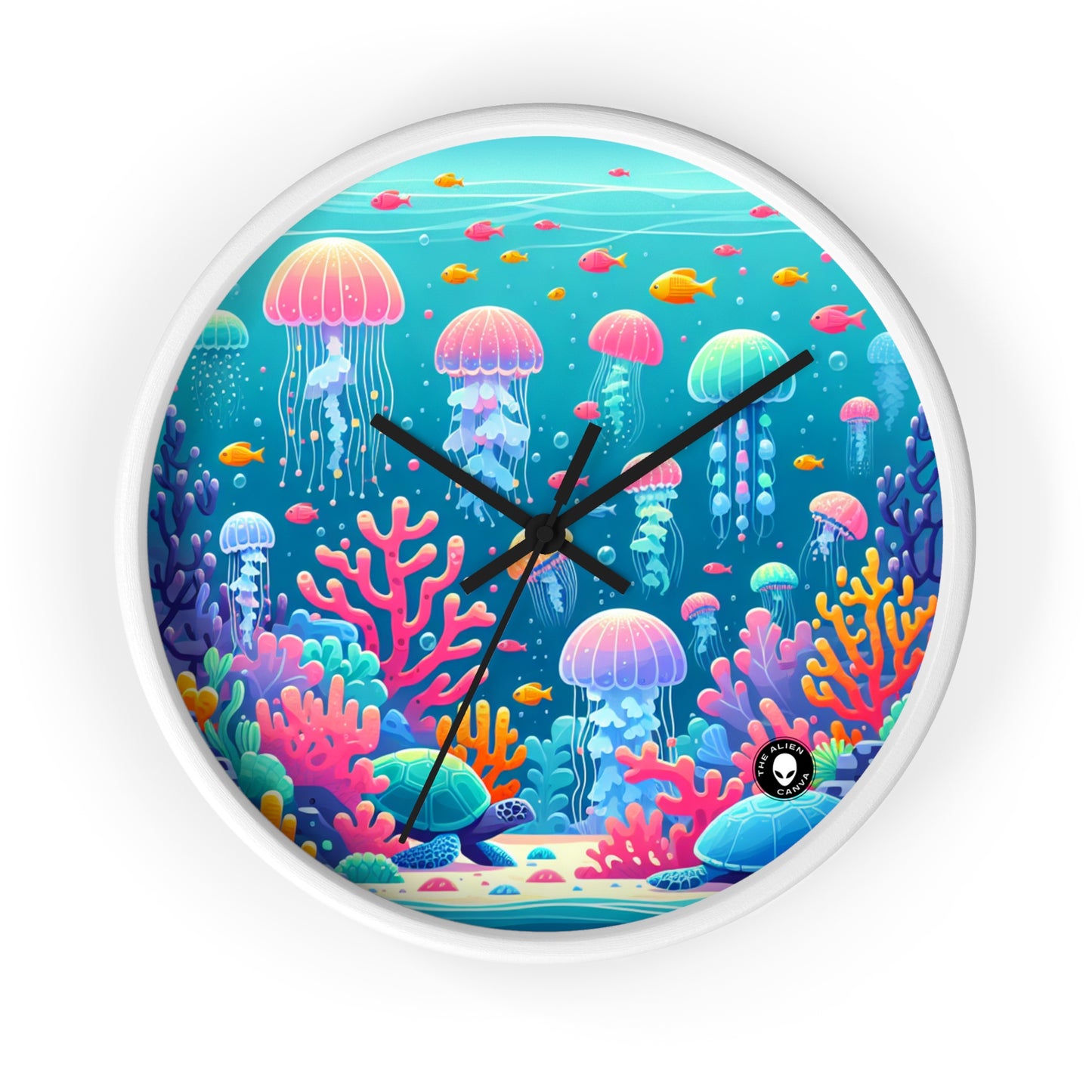 "Enchanting Underwater Symphony" - The Alien Wall Clock