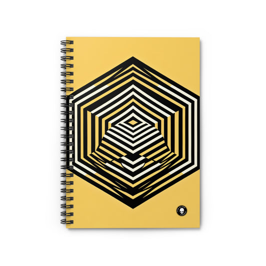 "Dynamic Illusions: Op Art Exploration" - Le carnet à spirale Alien (ligne lignée) Art optique (Op Art)