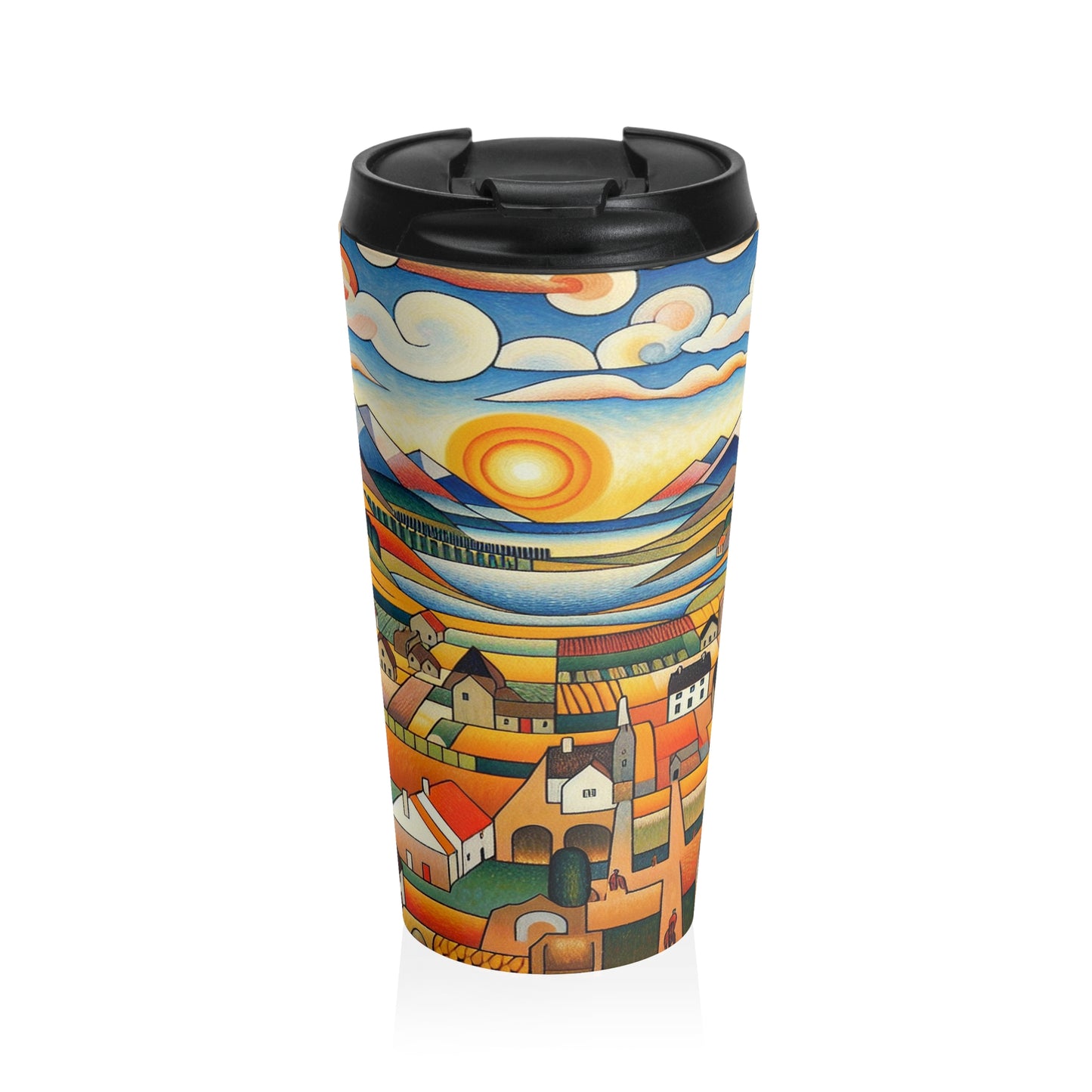 "Primal Paradise: A Vibrant Jungle Celebration" - The Alien Stainless Steel Travel Mug Primitivism