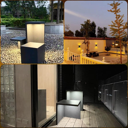 Modern Minimalist Outdoor Stainless Steel Seat Landscape Lamp