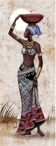 Home Fashion Creative African Woman Diamond Painting