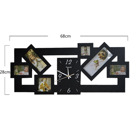 Wooden Wall Clock Fashionable Picture Frame Decoration