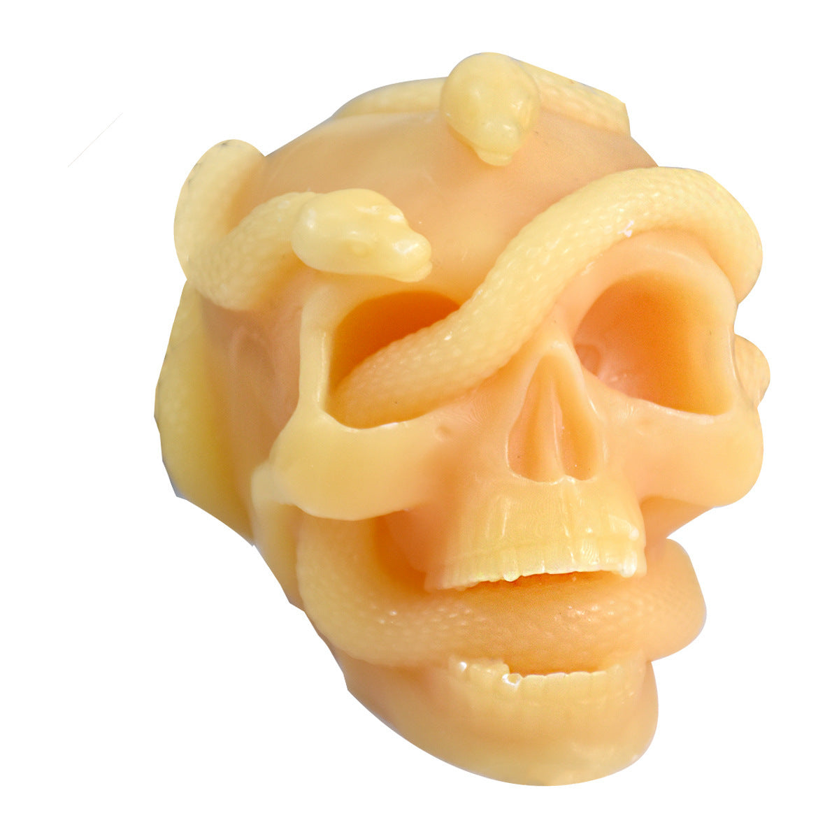 Snake Winding Skull Candle Mould DIY Halloween Simulation Plaster Decoration Silicone Mold