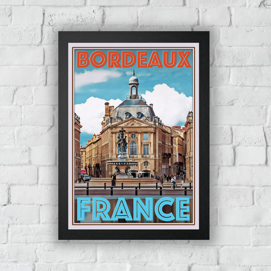 Affiche de voyage de style rétro ou peinture sur toile