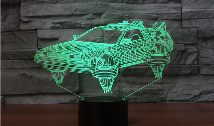 Small Night Light Children Bedroom Decoration Children Study Room 3d Lights Sci-fi Car