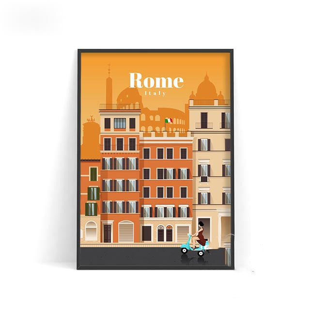 World City Travel Poster Wall Decoration