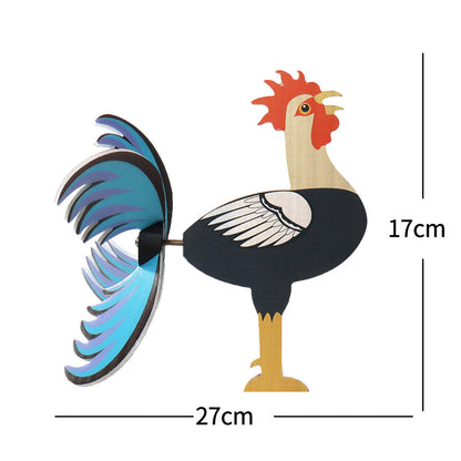 Rooster Windmill Garden Courtyard Farm Decor Waterproof Yard Statue Vivid Sculpture Handmade Garden Decoration Outdoor Jardinage