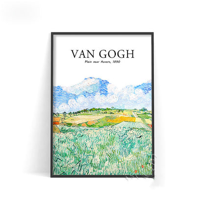 Van Gogh Exhibition Printing Poster Retro Art Wall Decoration