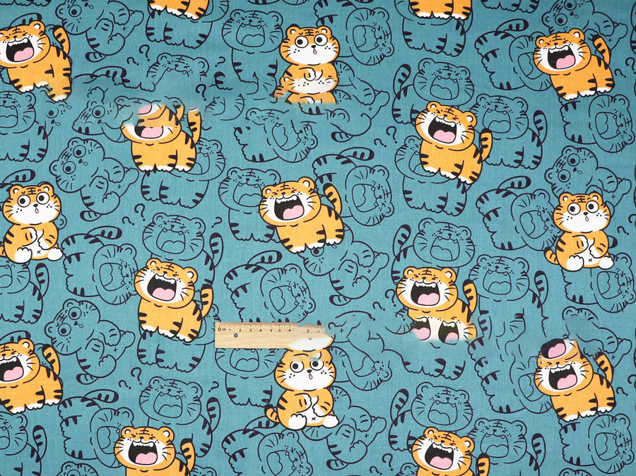 Little Tiger Cotton Environmental Protection Printing And Dyeing Twill Fabric