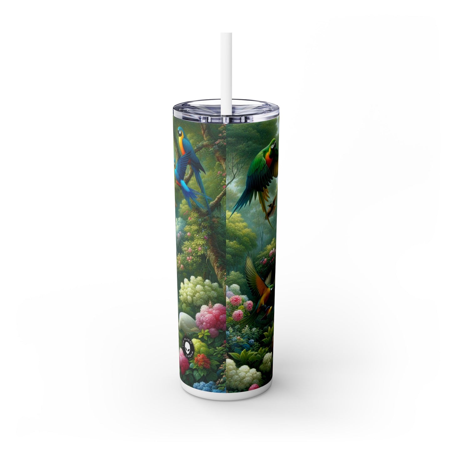 "Exotic Bird Haven" - The Alien Maars® Skinny Tumbler avec paille 20oz