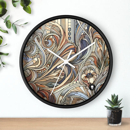 "Nature's Muse: Art Nouveau Woman" - The Alien Wall Clock Art Nouveau