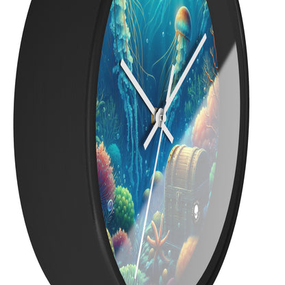 "Beneath the Waves: A Hidden Treasure" - The Alien Wall Clock