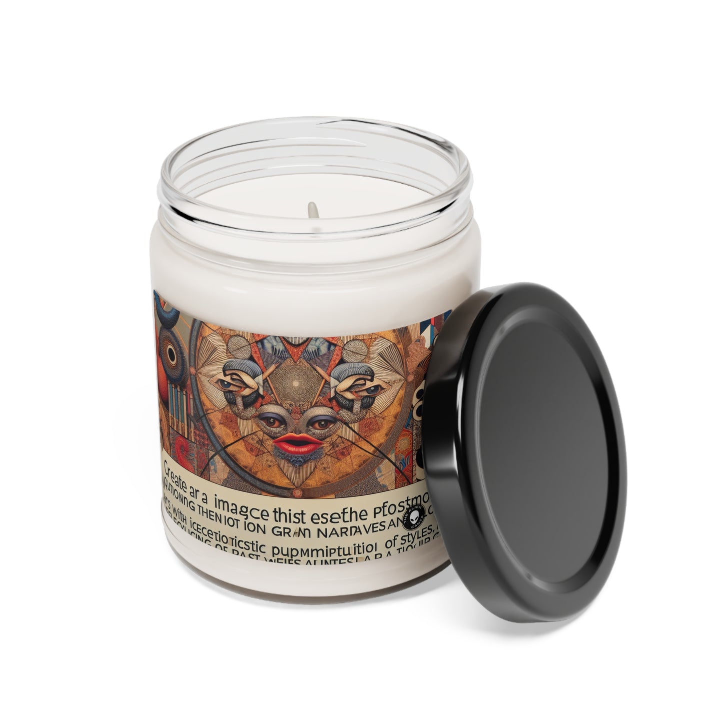 "Digital Chaos: A Postmodern Collage" - The Alien Scented Soy Candle 9oz Postmodern Art