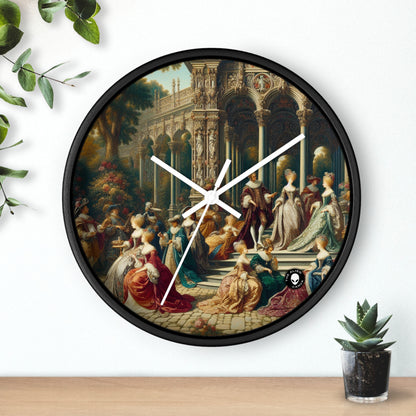 "Elegancia real: un retrato de jardín de inspiración gótica" - The Alien Wall Clock International Gothic