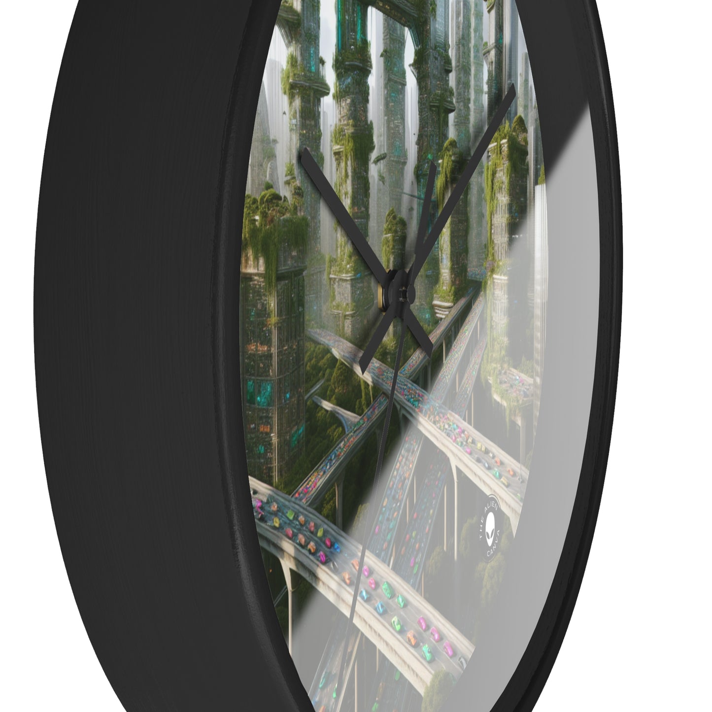 "Futuristic Utopia: Nature and Technology in Harmony" - The Alien Wall Clock