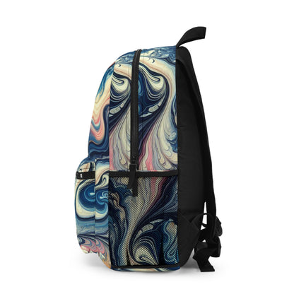 Forêt tropicale luxuriante : Coulée acrylique inspirée de la beauté tropicale - Le sac à dos Alien