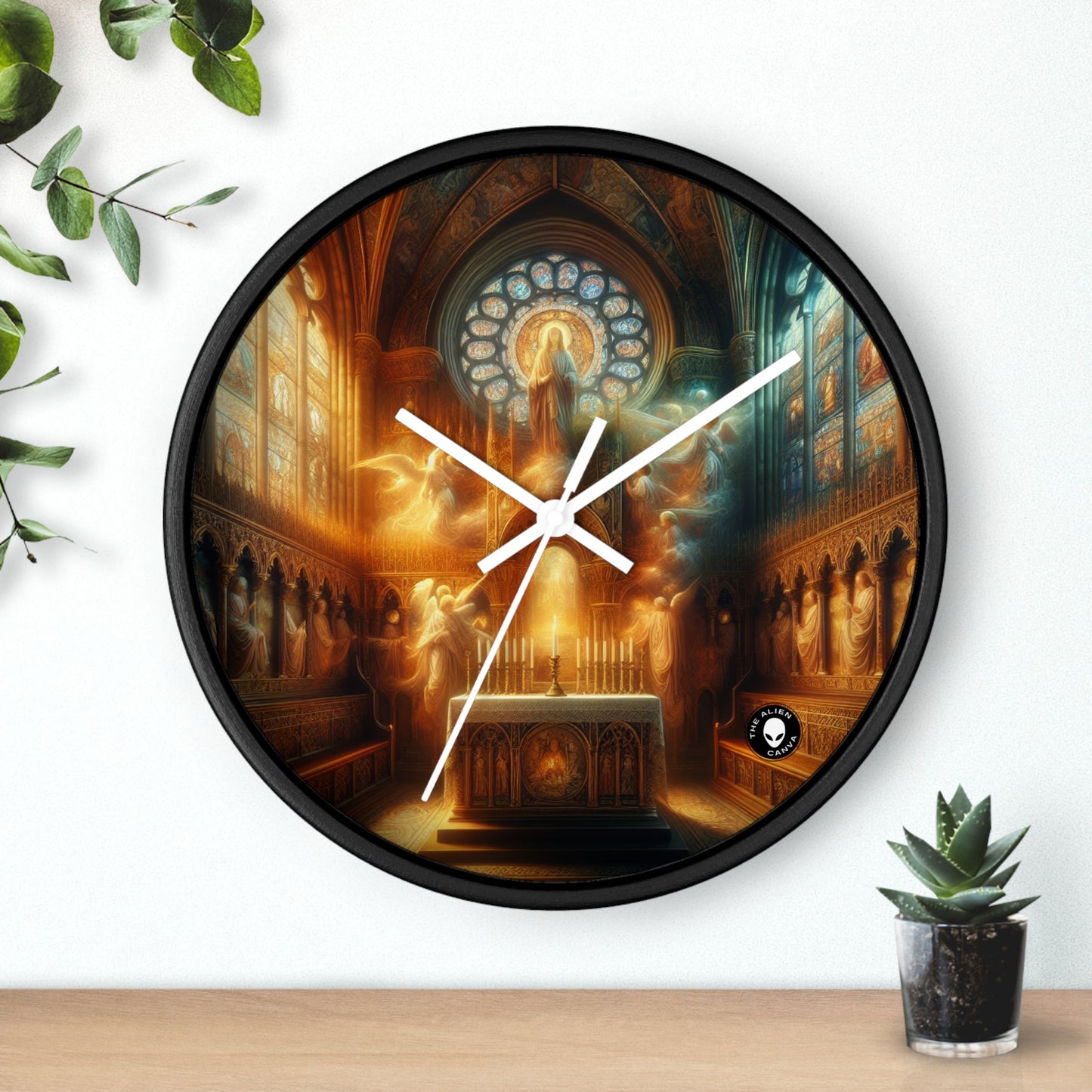 "Armonía de la Fe: Unidad Divina" - El Reloj de Pared Alien Arte Religioso