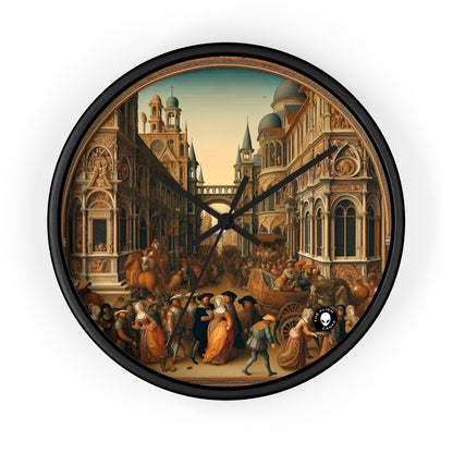 "Unidad en la opulencia: un banquete renacentista de naciones" - The Alien Wall Clock Renaissance