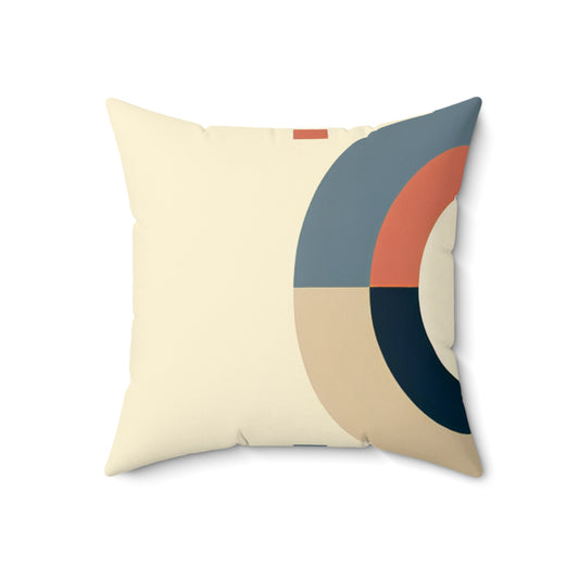 "Monochrome Shapes"- The Alien Spun Polyester Square Pillow Minimalism