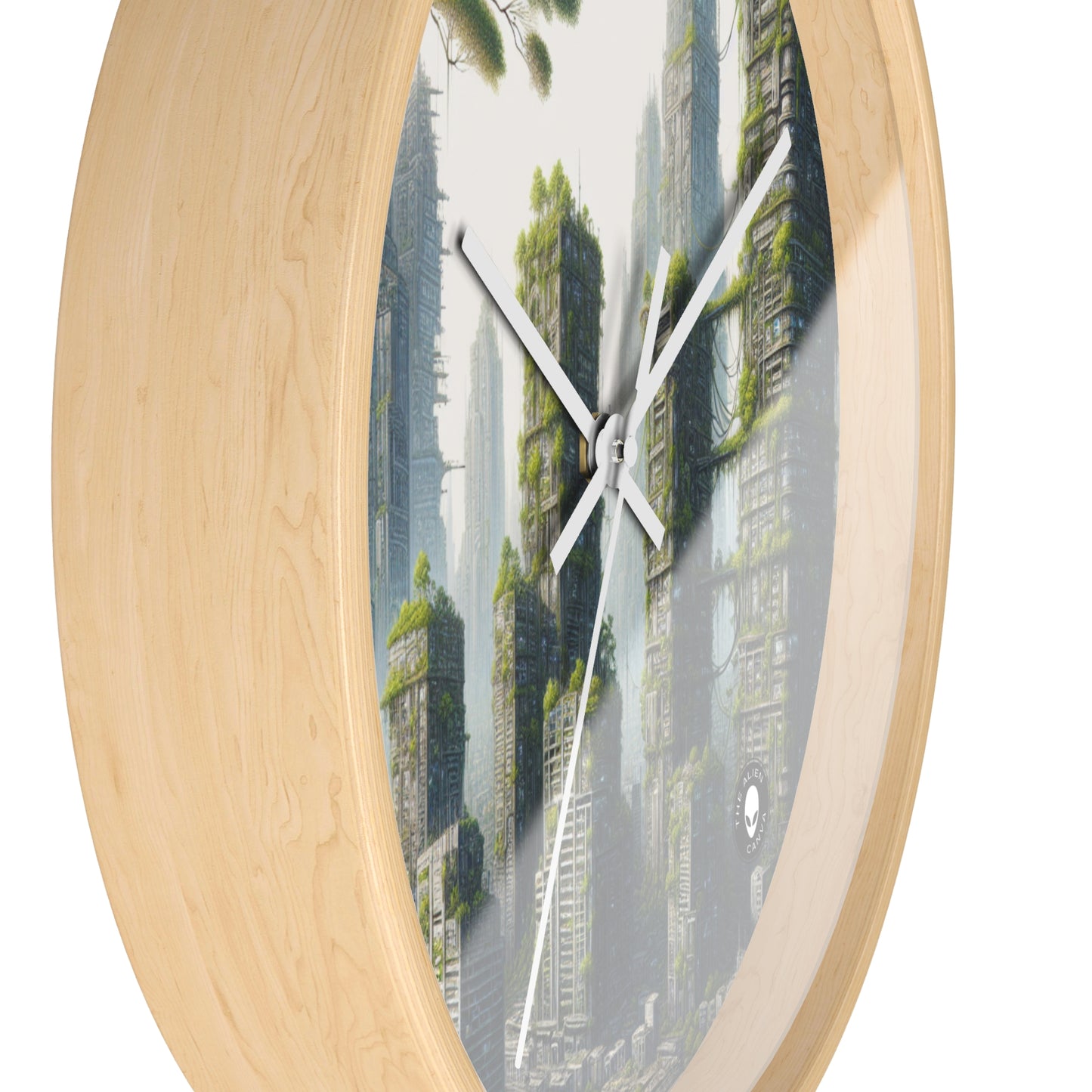 "Nature's Resurgence: The Urban Jungle" - The Alien Wall Clock