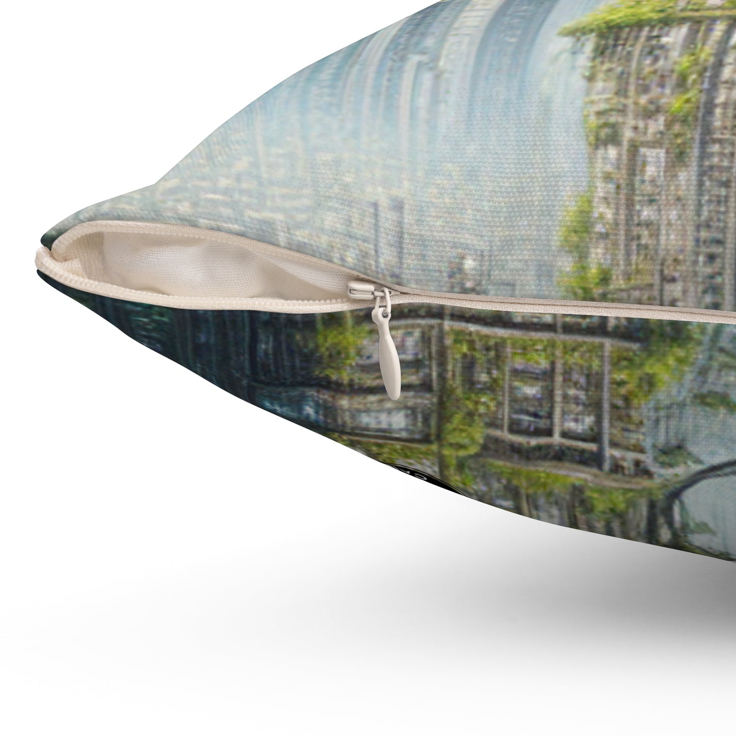 "Nature's Resurgence: The Urban Jungle"- The Alien Spun Polyester Square Pillow