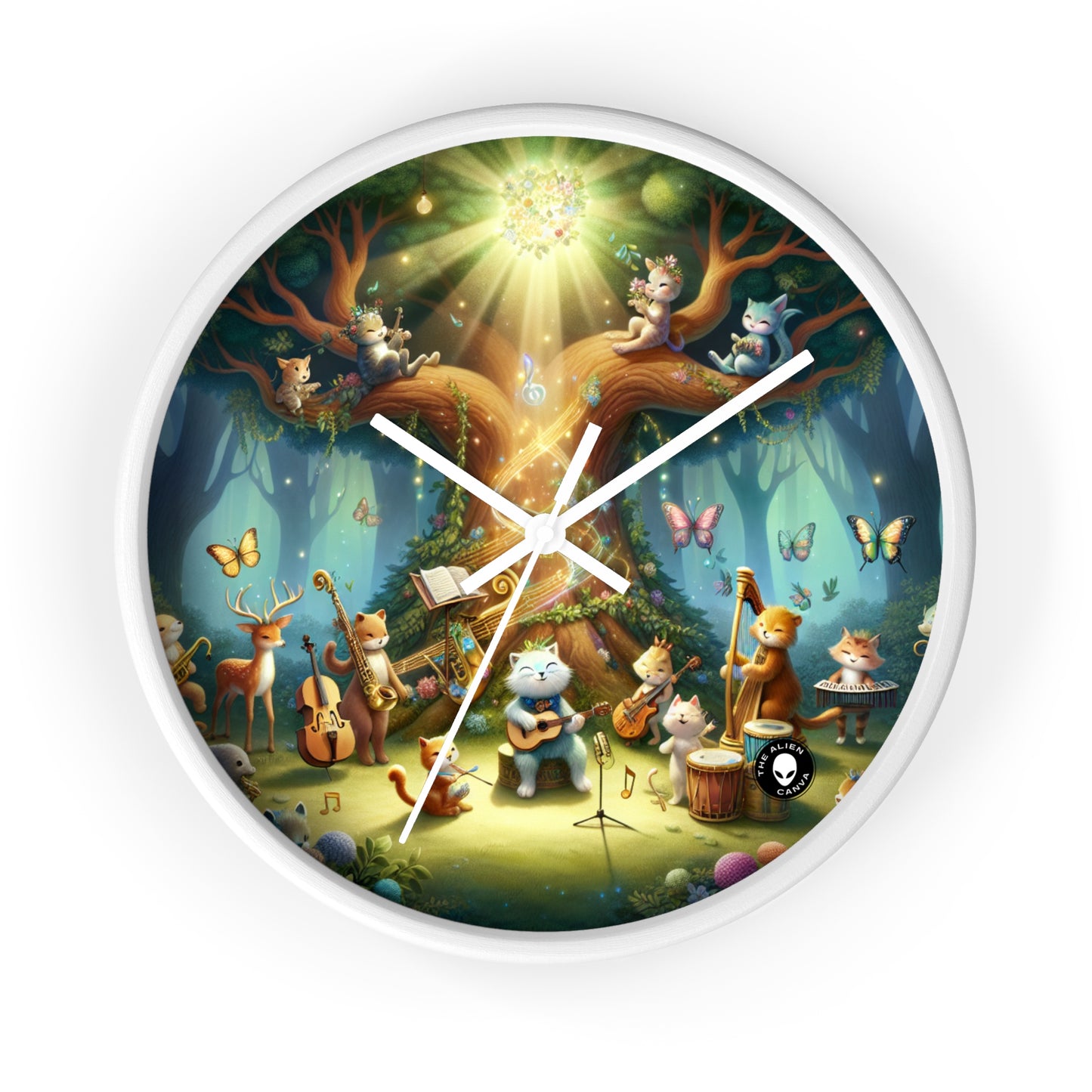 "Enchanted Forest Jam" - L'horloge murale extraterrestre