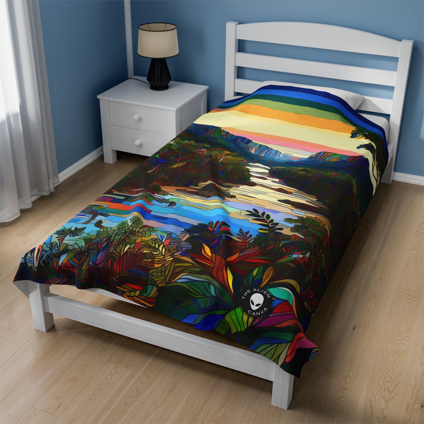 "Amazonian Kaleidoscope" - The Alien Velveteen Plush Blanket