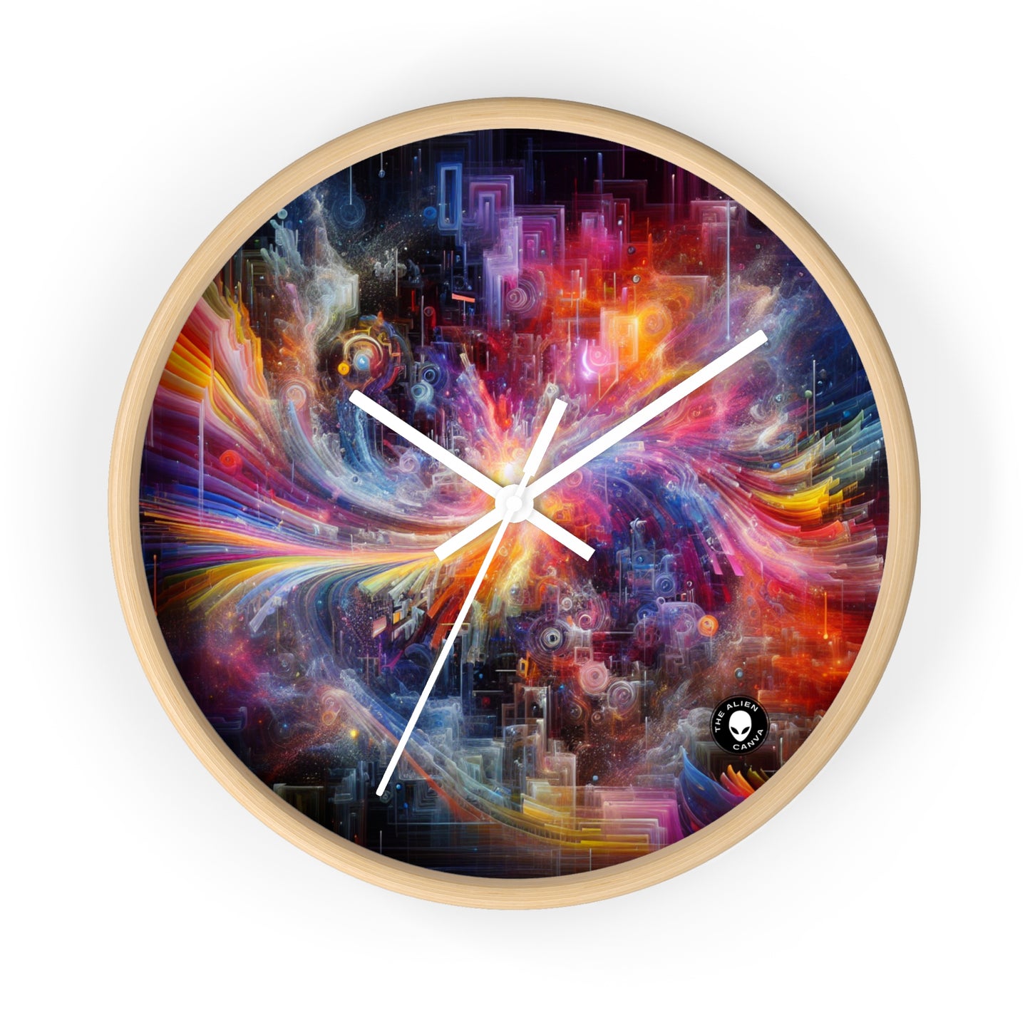 "Chromatic Sundown: Time-Lapse Sky Art" - The Alien Wall Clock Video Art