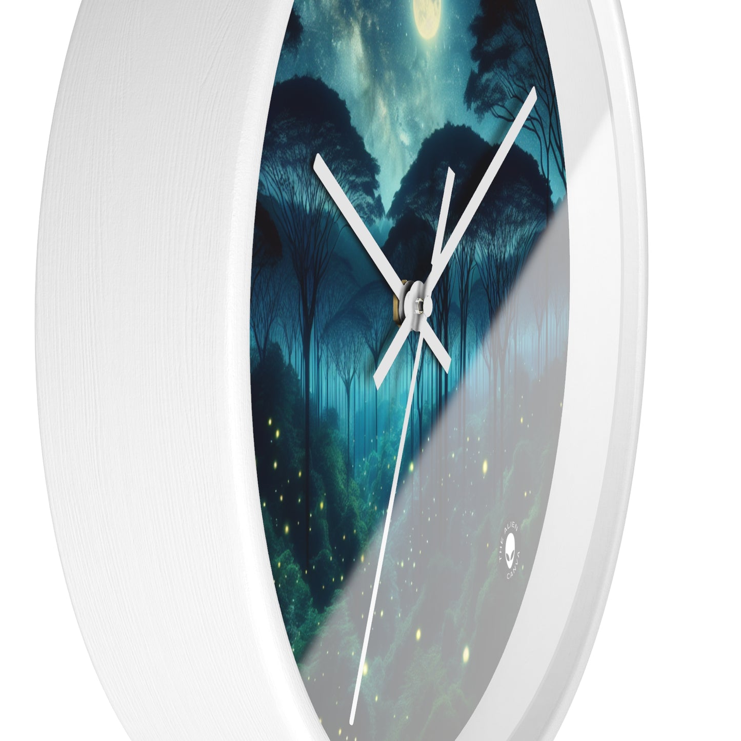 "Moonlit Enchantment" - The Alien Wall Clock