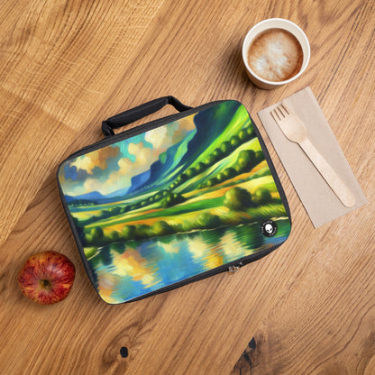 "Serenity at Sunset: An Impressionistic Meadow"- The Alien Lunch Bag Impressionism