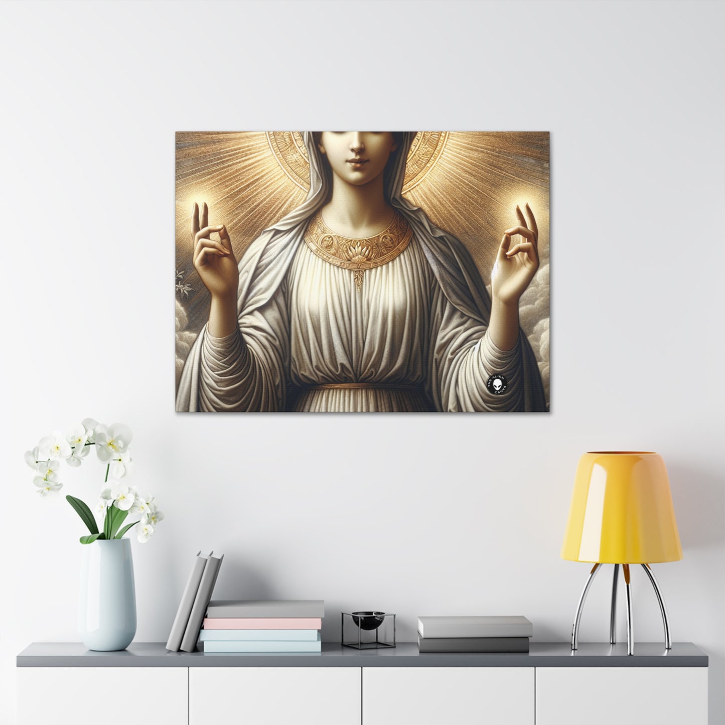 "La Virgen Radiante" - El Arte Religioso Alien Canva