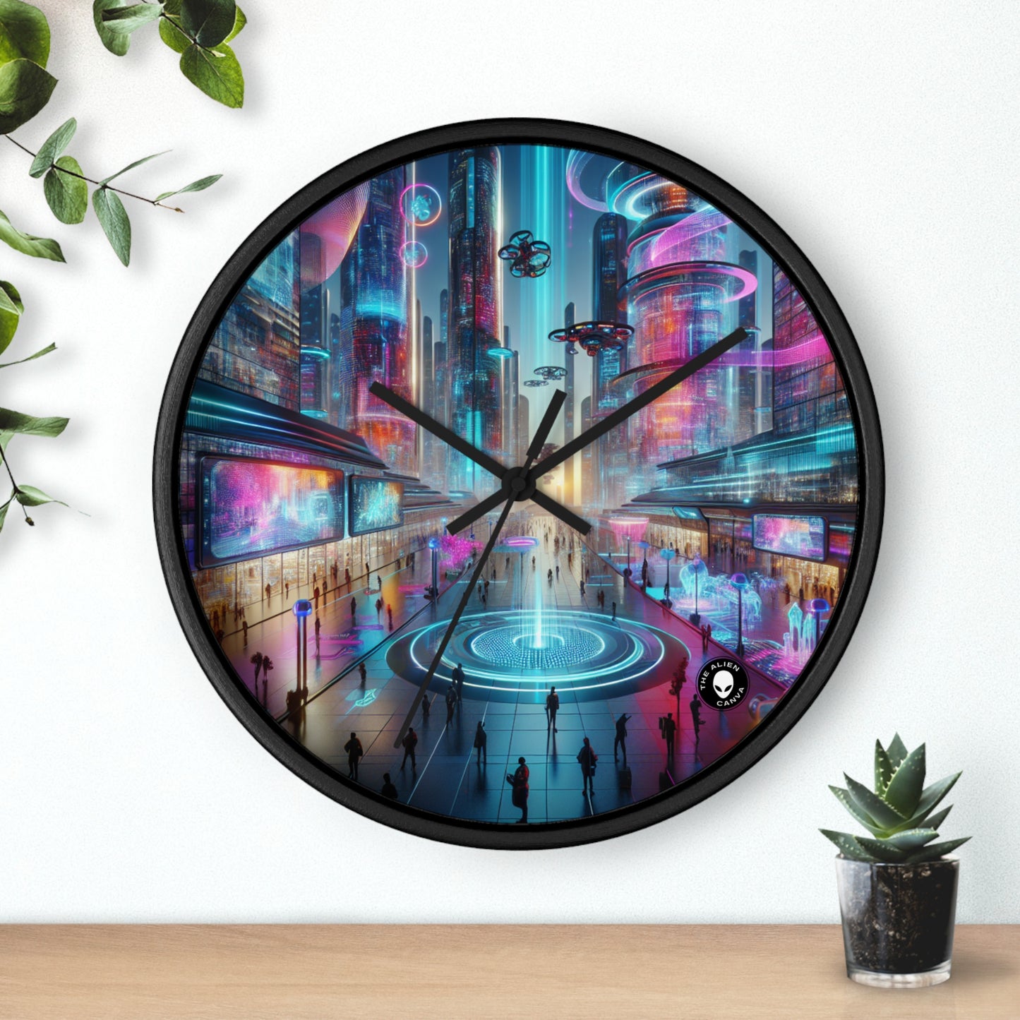 "Évolution numérique : une expérience artistique technologique" - The Alien Wall Clock Electronic Art