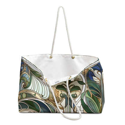 "Moonlit Enchantment: A Mystical Serenade in Art Nouveau" - The Alien Weekender Bag Art Nouveau