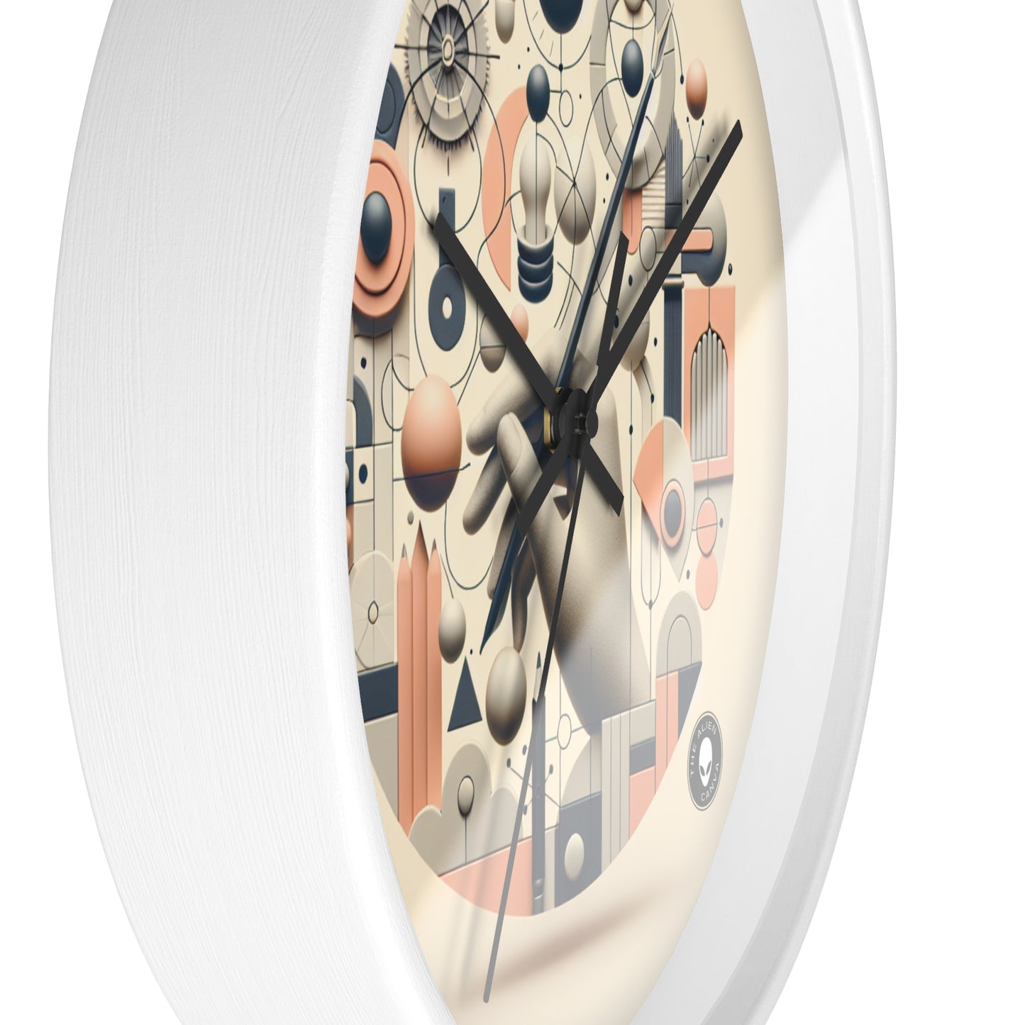 "Tech-Nature Fusion: An Artistic Exploration" - The Alien Wall Clock Conceptual Art