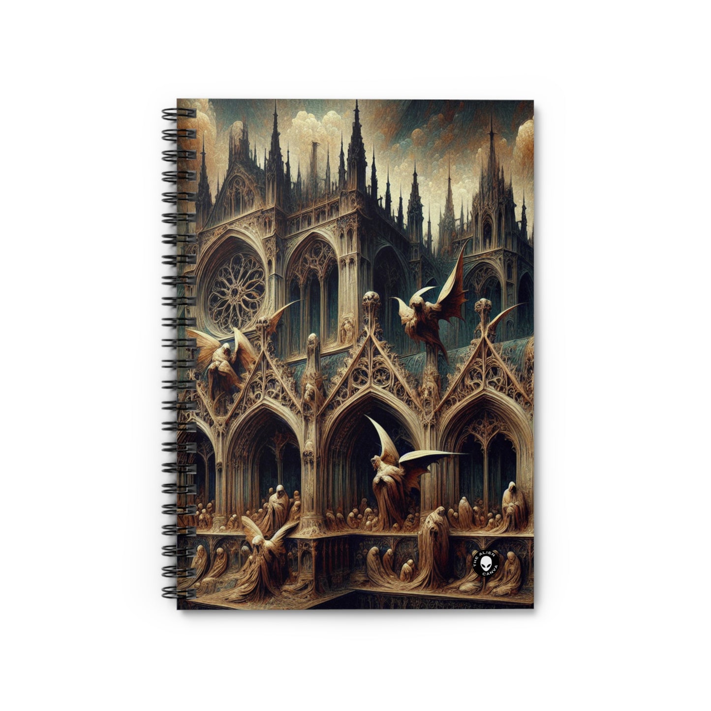 - The Alien Spiral Notebook (Ruled Line) Gothic Art