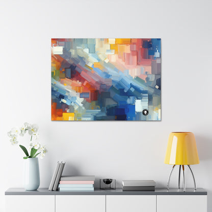 "Tranquil Sunset: A Soft Pastel Color Field Painting" - The Alien Canva Color Field Painting