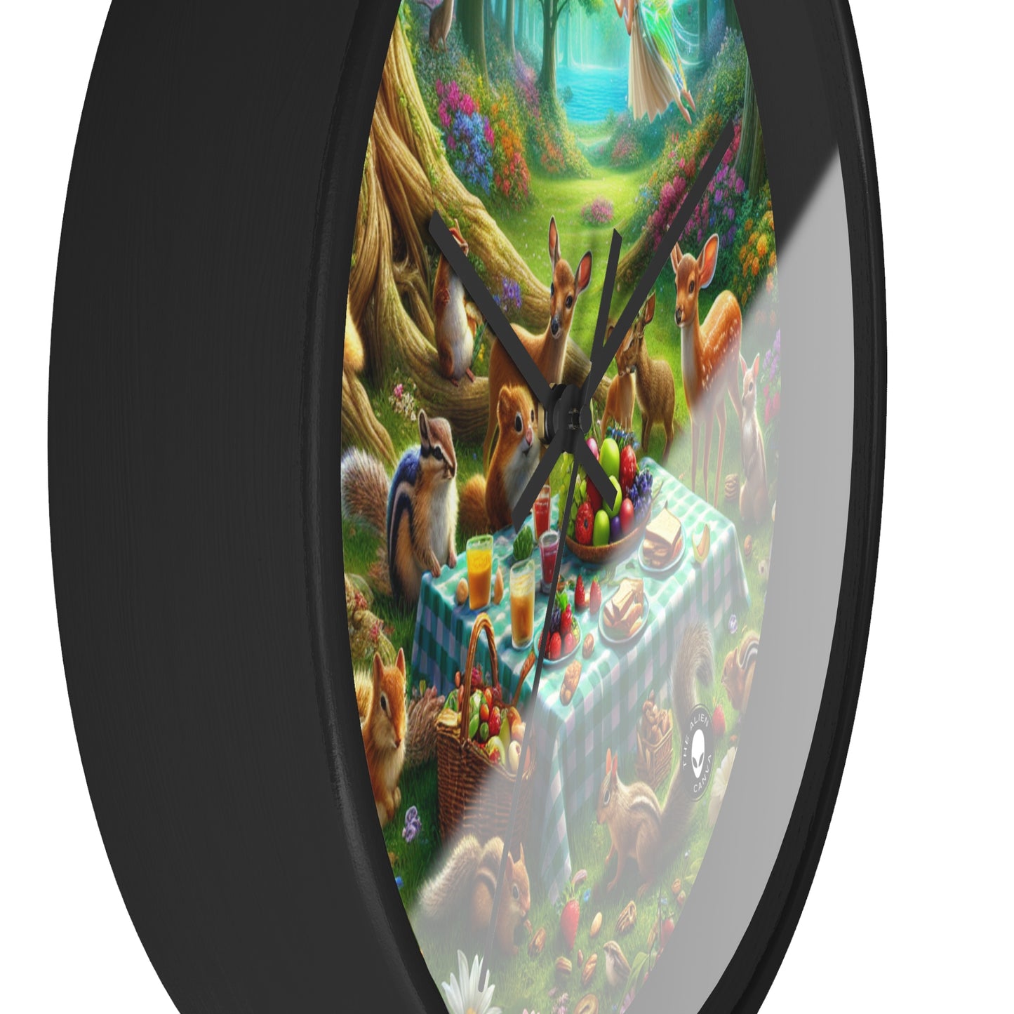 "Enchanted Forest Picnic: A Magical Gathering" - The Alien Wall Clock