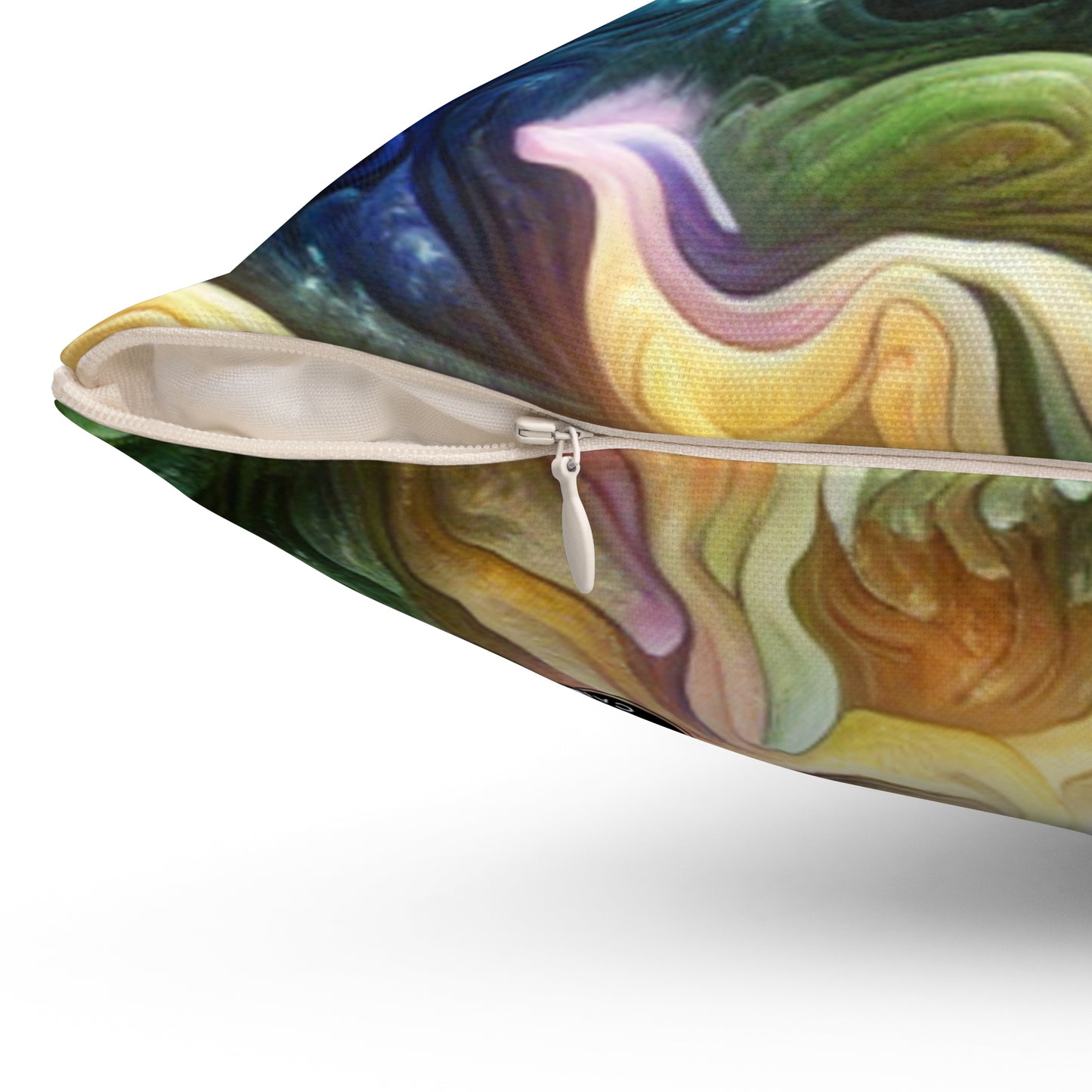 "Ethereal Enchantment: The Mystical Forest"- The Alien Spun Polyester Square Pillow