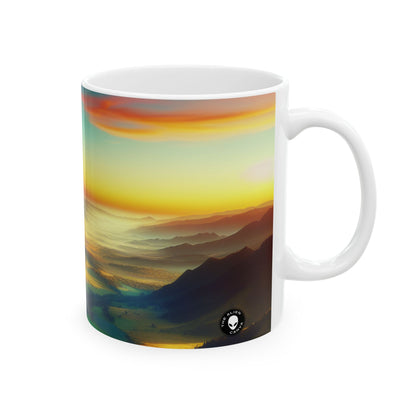 "Soledad en el cielo" - Taza de cerámica extraterrestre de 11 oz