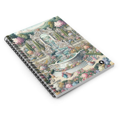 "Garden Elegance: A Rococo Affair" - The Alien Spiral Notebook (Ligne Lignée) Rococo