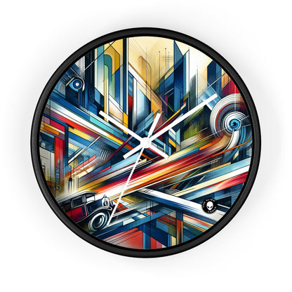 "Galactic Dream: Futuristic Neon City" - The Alien Wall Clock Futurism