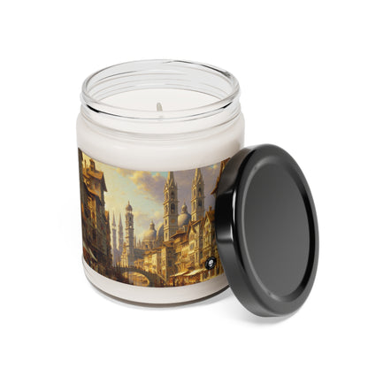 "Riviera Rhapsody: An Abstract Ode to the French Mediterranean" - The Alien Scented Soy Candle 9oz New European Painting