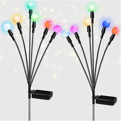 Simulation luciole lumière solaire décoration de jardin extérieur pelouse paysage lampe décor de noël lumières LED solaires lumières de jardin en plein air