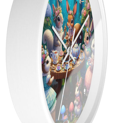 "Enchanted Tea Party in the Woodland Glade" - The Alien Wall Clock