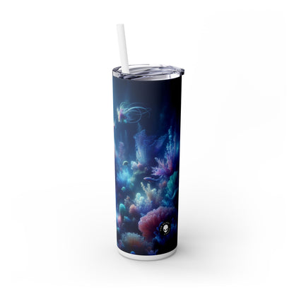 « Coral Fantasia : un délice sous-marin de rêve » - Le verre fin Alien Maars® avec paille 20 oz