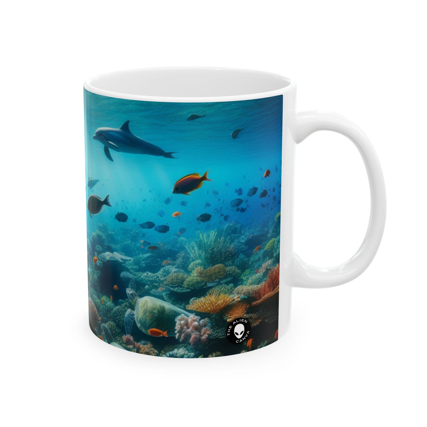 Taza de cerámica "Sinfonía submarina" - El extraterrestre 11oz