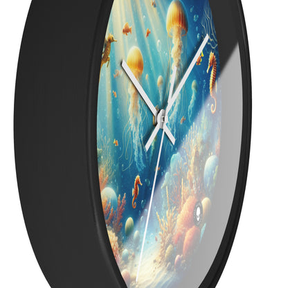 "Sunlit Serenity: A Magical Underwater Realm" - The Alien Wall Clock