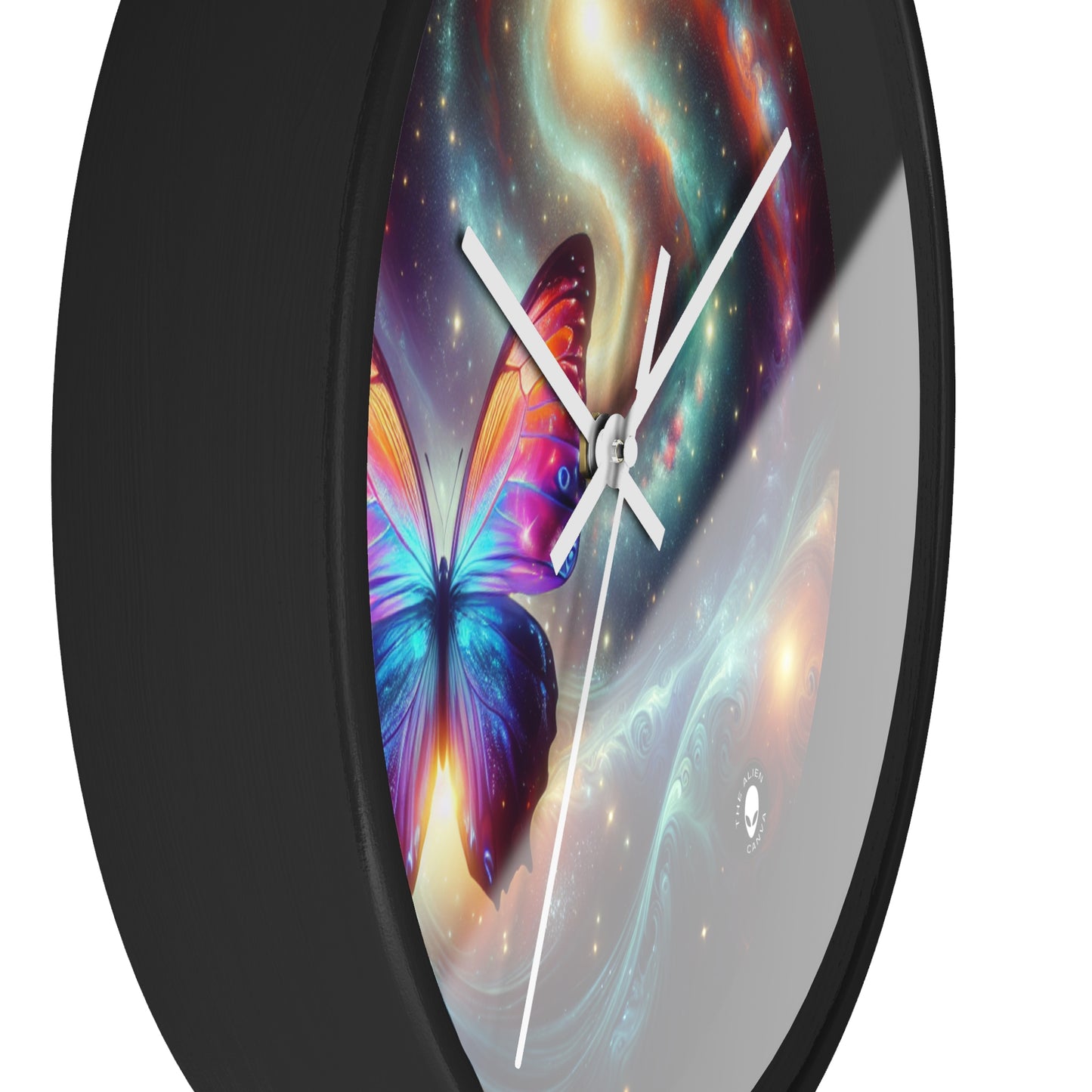 "Galactic Butterfly: A Cosmic Spectacle" - The Alien Wall Clock